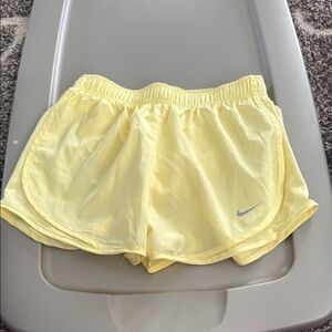 Nike Yellow Athletic Running Shorts Lightweight Moisture-Wicking